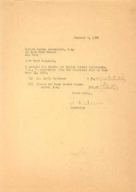 Portada:Carta dirigida a la señorita Shepherd, 09-01-1964