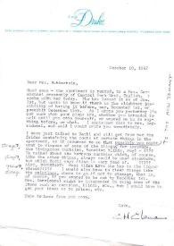 Portada:Carta dirigida a Aniela Rubinstein. Nueva York, 10-10-1967