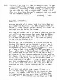 Portada:Carta dirigida a Aniela Rubinstein, 11-02-1981