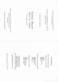 Portada:Cursos de Verano 1991 : Festival Mozart, Música de Cámara : Fine Arts Quartet