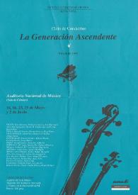 Portada:Ciclo de conciertos : La Generación Ascendente