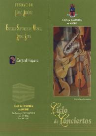 Portada:Ciclo de conciertos Casa de Cantabria en Madrid