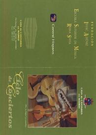 Portada:Ciclo de Conciertos : Quinteto Scarlatti de la Casa de la Moneda y Timbre