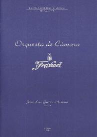 Portada:Orquesta de Cámara Freixenet = Orquesta de Cambra Freixenet