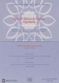 Portada:Ciclo de Música de Cámara Argentaria