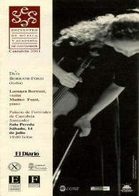 Portada:Encuentro de Música y Academía de Santander : Cantabria 2001