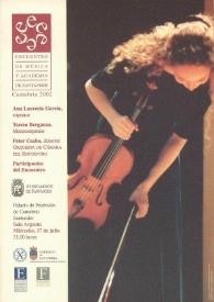 Portada:Encuentro de Música y Academia de Santander