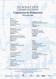 Portada:Fundación Lázaro Galdiano : Conciertos de Primavera : Mayo - junio 2003