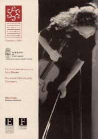 Portada:Encuentro de Música y Academia de Santander : Cantabria 2004 : Ciclo de Conciertos en la Sala Pereda
