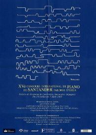 Portada:XV Concurso Internacional de Piano de Santander Paloma O´Shea = XVe Concours International Piano de Santander Paloma O'Shea
