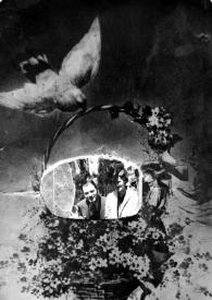 Portada:Plano medio de Fredric Rand Mann y Aniela Rubinstein enmarcados en un círculo sobre una cesta de flores