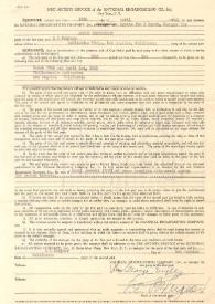 Portada:Contrato entre Arthur Rubinstein y L. E. Behymer para dos conciertos