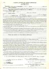 Portada:Contrato entre Arthur Rubinstein y Texas State College for Women para un concierto