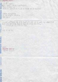 Portada:Telegrama dirigido a Arthur Rubinstein. Los Ángeles (California), 28-01-1981