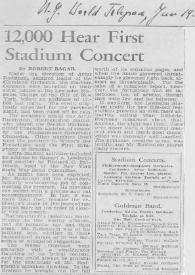 Portada:12,000 Hear first Stadium Concert