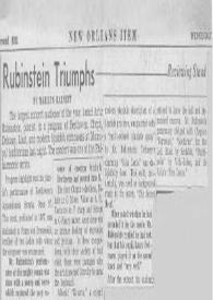 Portada:Rubinstein Triumphs