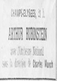 Portada:Arthur Rubinstein avec l'Orchestre National...