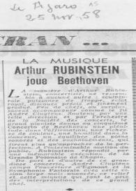 Portada:Arthur Rubinstin joue Beethoven