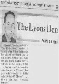 Portada:The Lyons Den