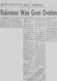 Portada:Rubinstein Wins Great Ovation