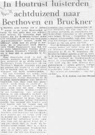 Portada:In Houtrust luisterden achtduizend naar Beethoven en Bruckner