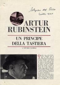Portada:Artur (Arthur) Rubinstein : un principe della tastiera