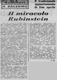 Portada:Il miracolo Rubinstein