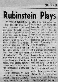 Portada:Rubinstein plays