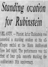 Portada:Standing Ovation for Rubinstein