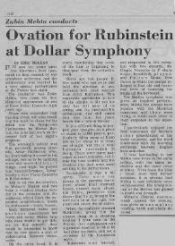 Portada:Zubin Mehta conducts : ovation for Rubinstein at dollar symphony