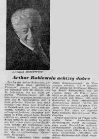Portada:Arthur Rubinstein achtzig jahre