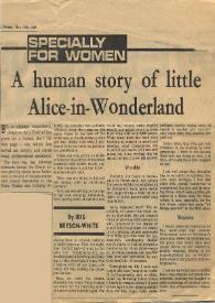 Portada:A human story of little Alice-in-Wonderland