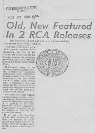 Portada:Old, new featured in 2 RCA releases