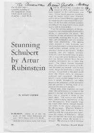 Portada:Stunning Schubert by Artur (Arthur) Rubinstein