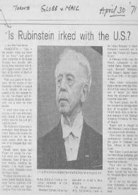 Portada:Is Rubinstein irked with the U.S.?