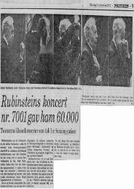 Portada:Rubinsteins koncert nr.7001 gav ham 60.000