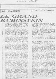 Portada:Le grand Rubinstein