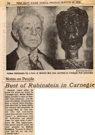 Portada:Bust of Rubinstein in Carnegie