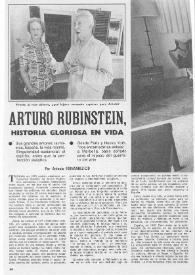 Portada:Arturo (Arthur) Rubinstein, historia gloriosa en vida