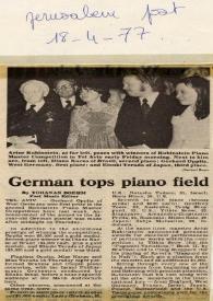 Portada:German tops piano field