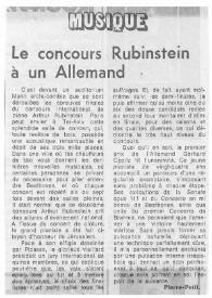 Le concours Rubinstein à un allemand | Biblioteca Virtual Miguel de Cervantes