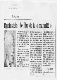 Portada:Rubinstein : le film de la \"maturité\"
