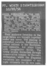 Portada:Artur (Arthur) Rubinstein in the concerto : Rachmaninov.