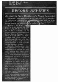 Portada:Rubinstein plays Beethoven's piano concertos