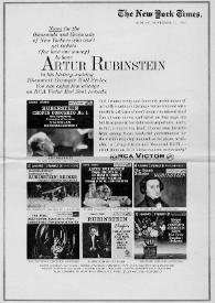 Portada:Artur (Arthur) Rubinstein