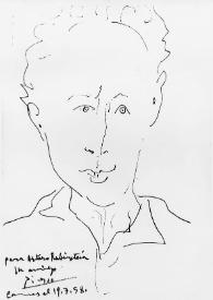 Portada:Dibujo de Arthur Rubinstein realizado por Picasso
