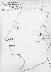 Portada:Dibujo de Arthur Rubinstein (perfil izquierdo) realizado por Picasso