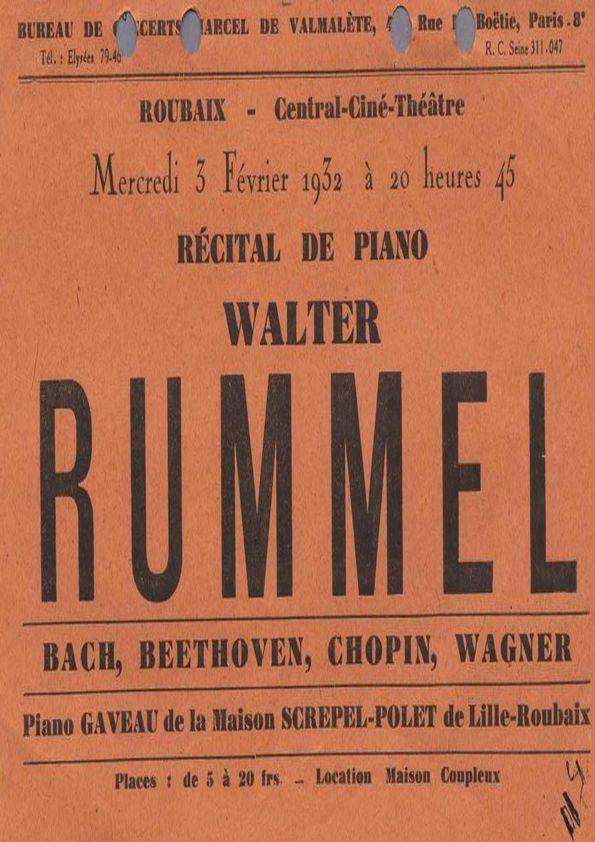 Alter Rummel Recital de piano : Walter Rummel | Biblioteca Virtual Miguel de Cervantes