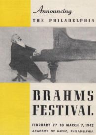 Portada:The Philadelphia Brahms Festival : February 27 to March 7, 1942