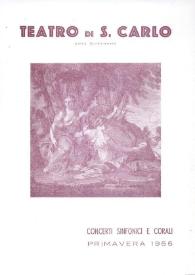Portada:Concerti sinfonici e corali : primavera 1955